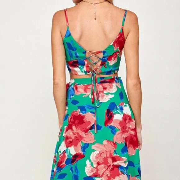 EnCreme Boho Floral Crop Top & Maxi Skirt - Picture 5 of 7